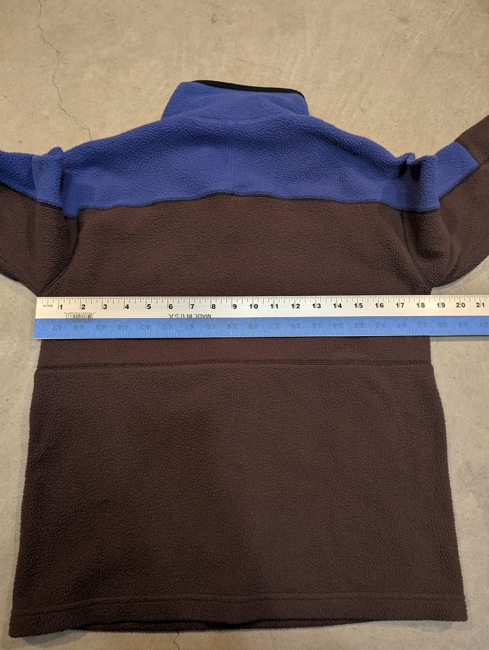 Cotopaxi Abrazo Fleece Mens S Brown Blue 1/2 Zip Outdoor Gorpcore - Picture 7 of 7